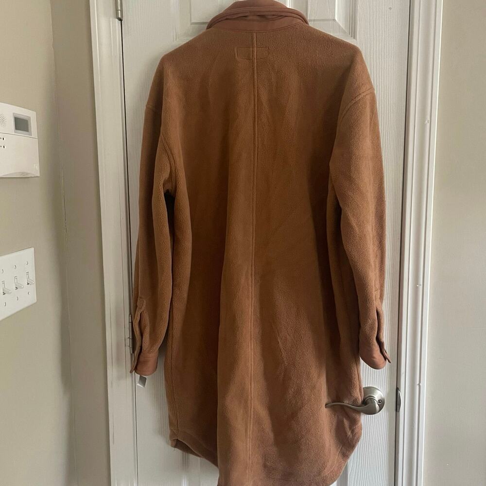 Blank NYC womens "Let's Get Lost" Fleece Blend Shacket, Large, Brown, A61 - Picture 2 of 13